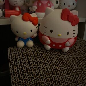 Sanrio Hello Kitty Red and Blue Action Figures
